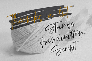 Strings // Handwritten Script Font