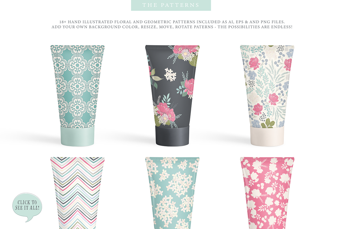 Floral & Pattern Design Set, a Pattern Graphic by Emily Spadoni (Photo 7 of 17)