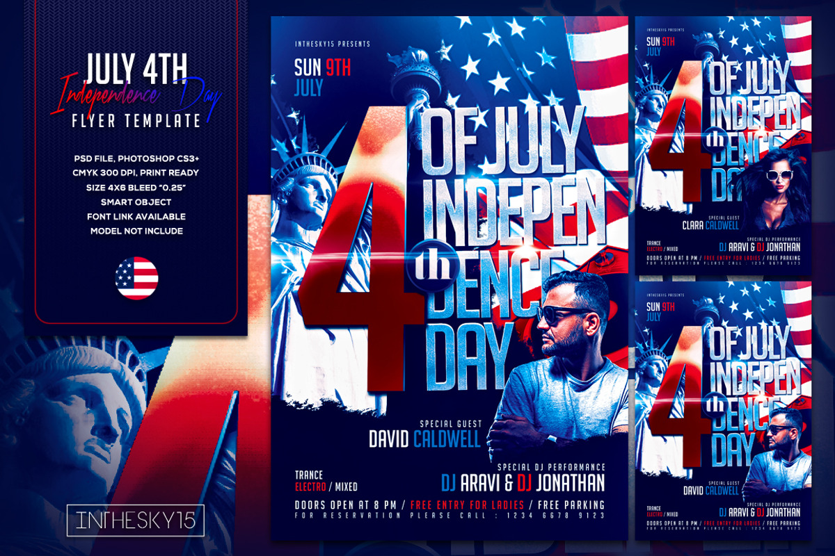 July 4th Independence Day Flyer, a Flyer Template by InTheSky15 (Photo 1 of 3)