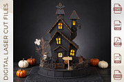 Halloween Haunted House Mansion, an Object Graphic by WoodoraCut (Thumbnail 7 of 9)