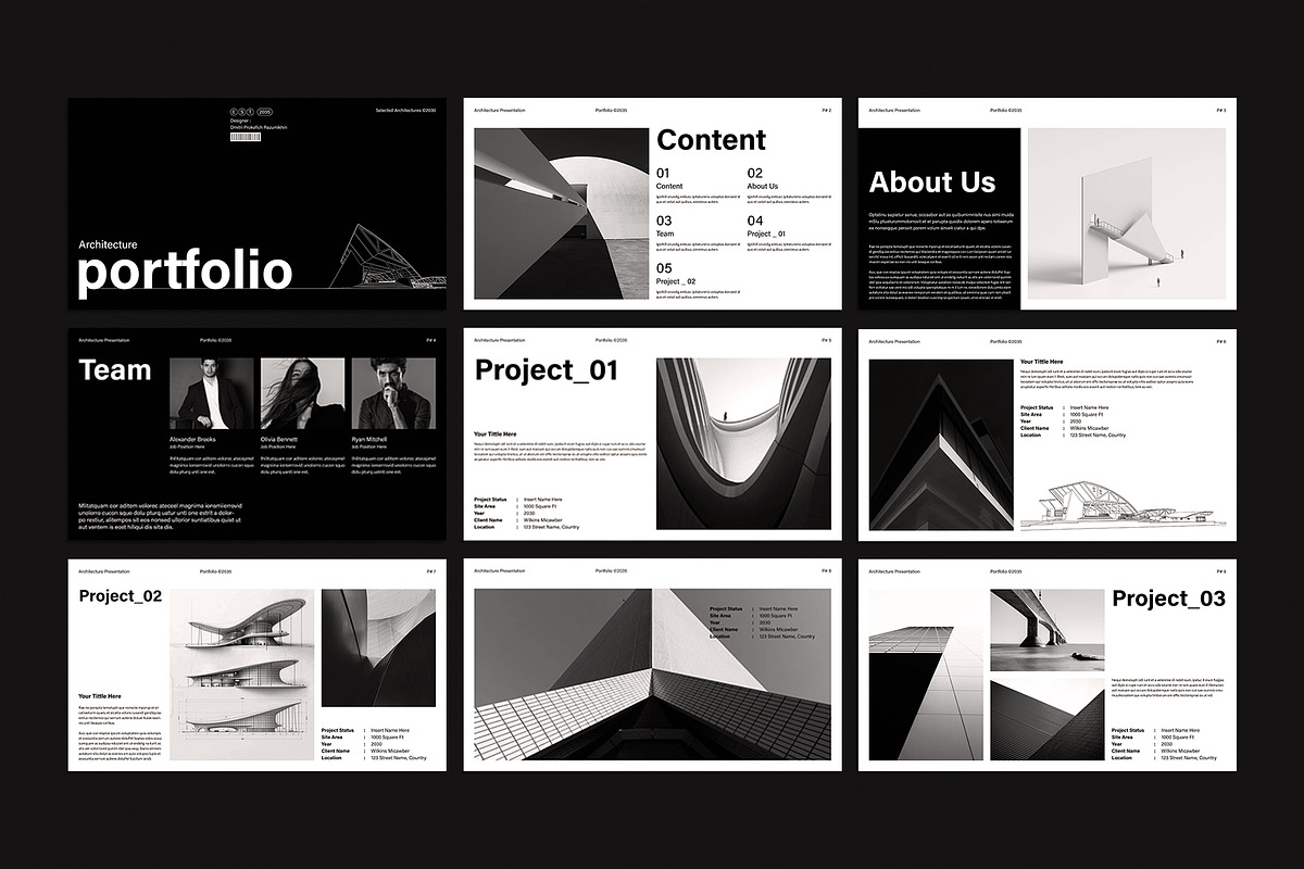 Architecture Portfolio Template, a Presentation Template by DesignCrest (Photo 11 of 13)