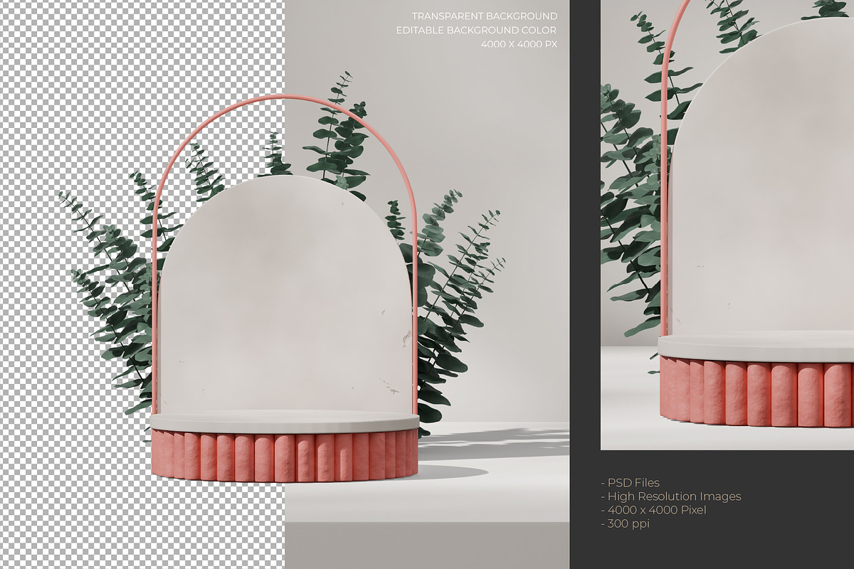 5 Podium with Transparent Background, a Background Graphic by faustudio (Photo 6 of 7)