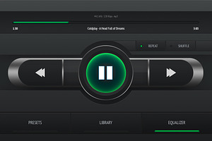 Music Player Dark Mobile GUI