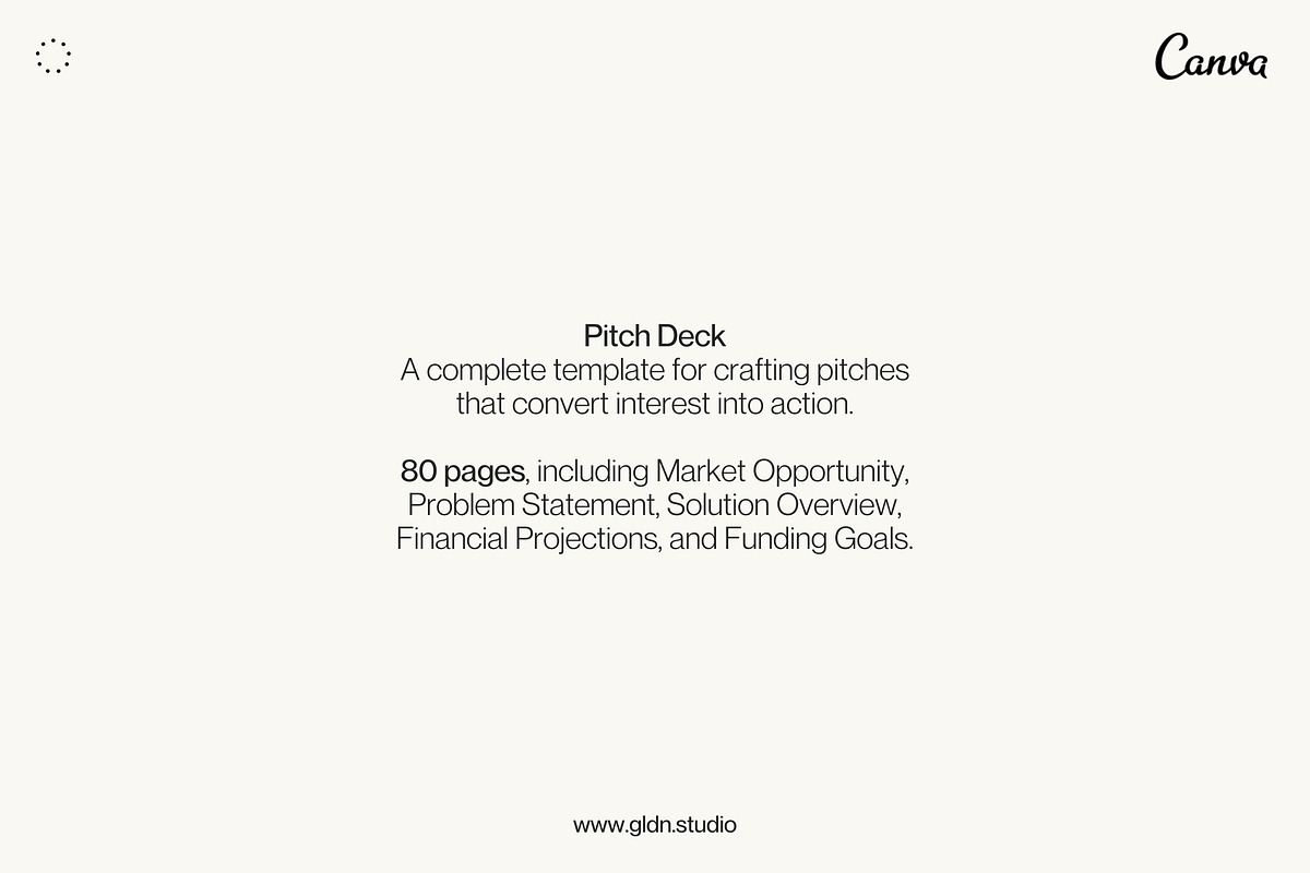 Pitch Deck Presentation Template, a Social Media Template by GLDN Studio (Photo 2 of 9)