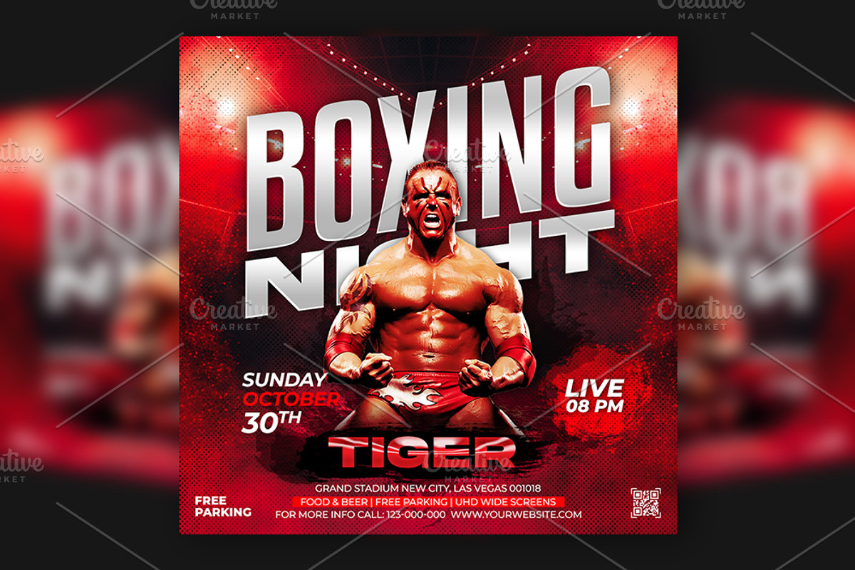 Boxing Flyer Template, a Flyer Template by Artonix (Photo 1 of 3)