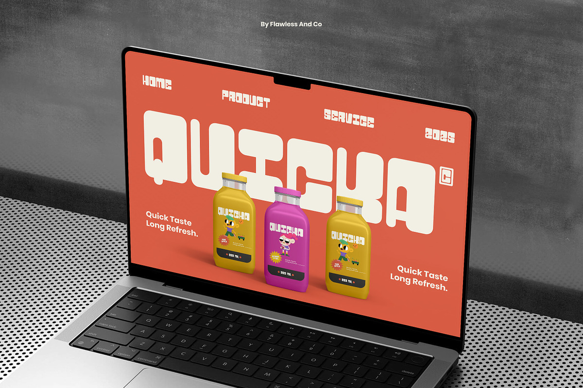 Quicka - Bold Display Sans Font, a Font by Flawless And Co (Photo 5 of 10)