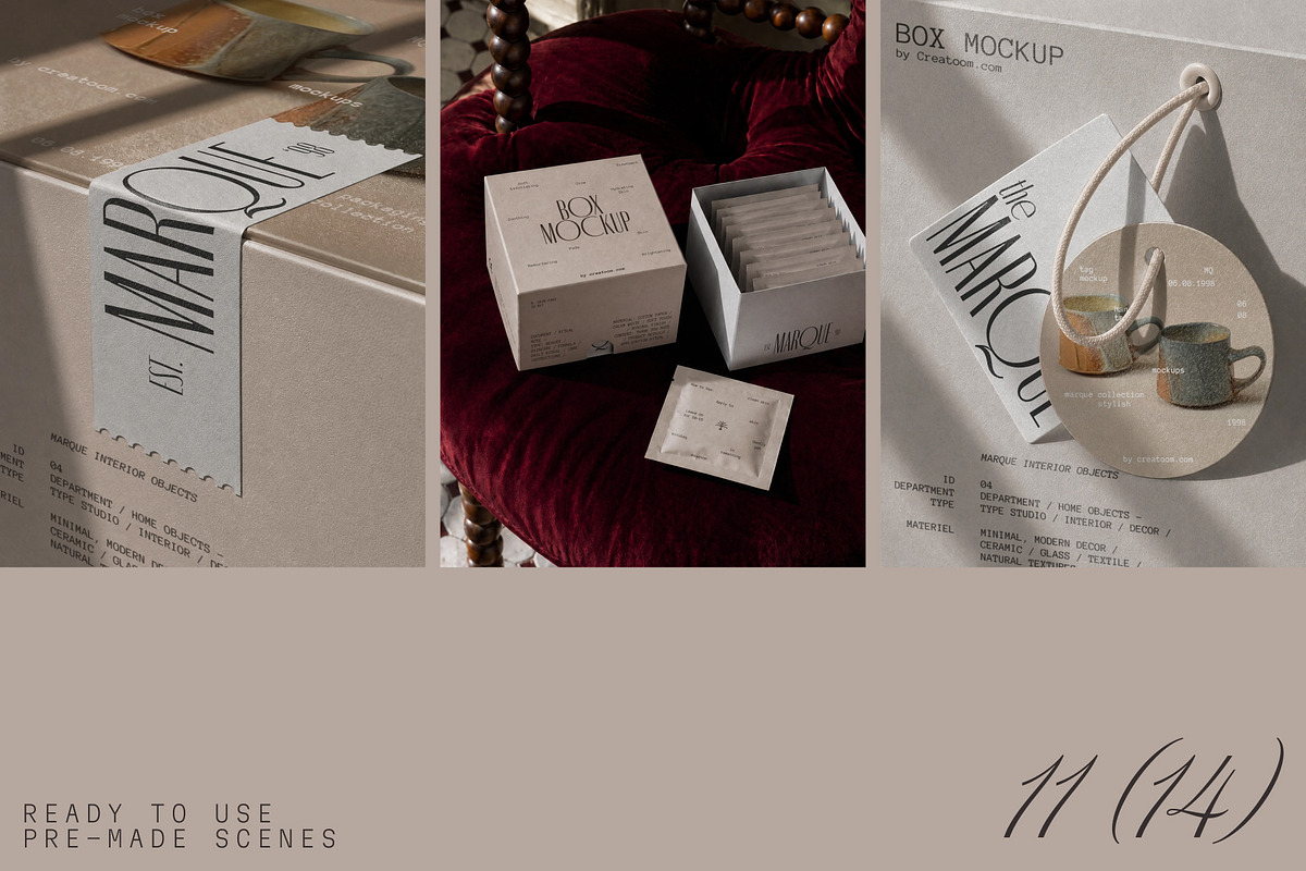 MARQUE - Packaging Mockups (14 PSD), a Packaging Mockup by Creatoom (Photo 6 of 15)