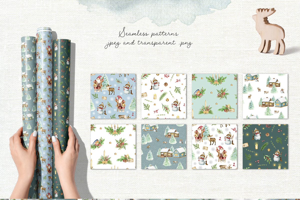 Watercolor Christmas bundle, an Illustration by JuliaBadeeva (Photo 28 of 29)