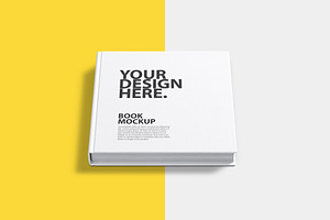 Square Book PSD Mockup