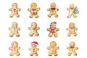 Christmas Gingerbread Man, an Illustration by Design Market (Thumbnail 2 of 3)