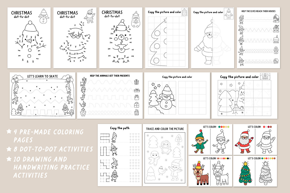 Christmas village coloring games, an Education Illustration by Lexi Claus (Photo 9 of 15)