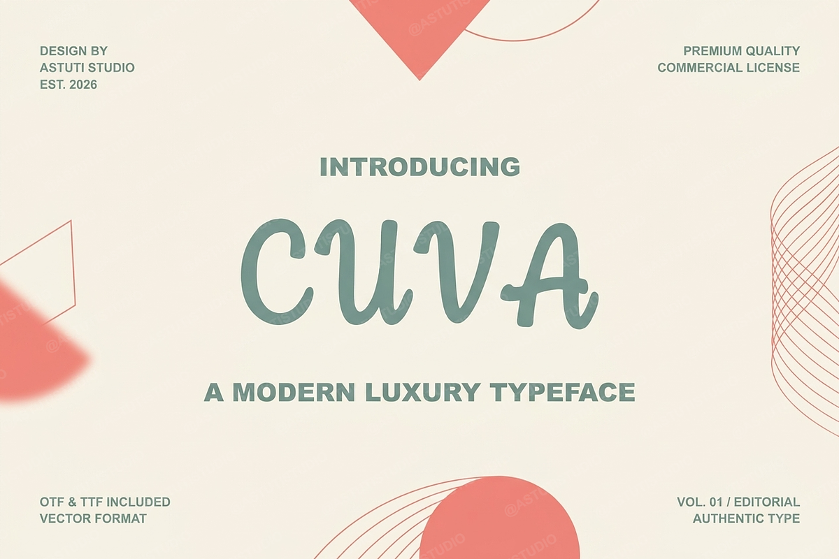 Cuva - Sophisticated Editorial Seri, a Serif Font by Astuti Studio (Photo 1 of 22)