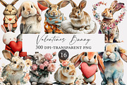 Valentines Bunny Clipart, an Illustration by Designworld (Thumbnail 1 of 4)