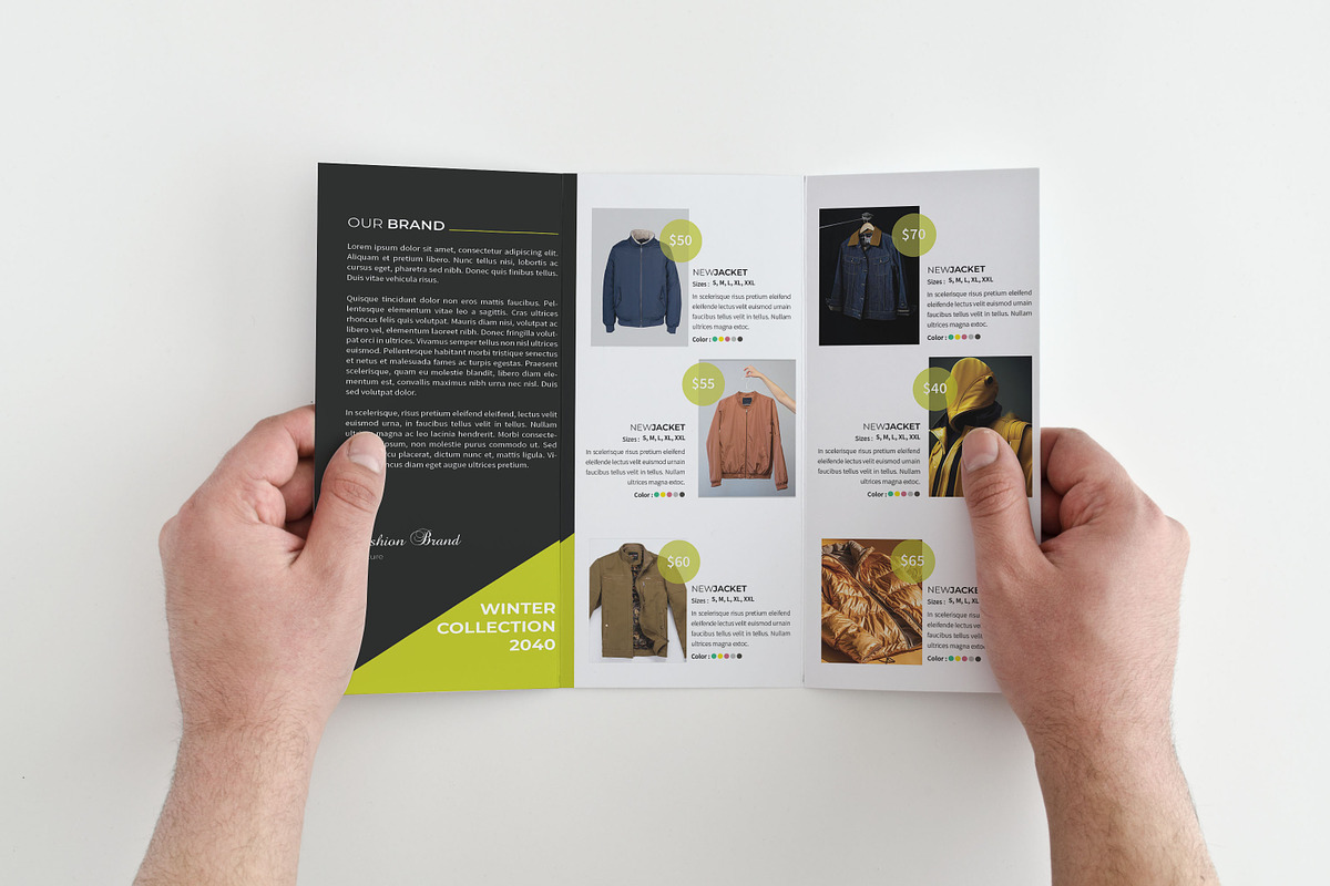 Winter Fashion Trifold Brochure, a Brochure Template by retrographix (Photo 3 of 5)