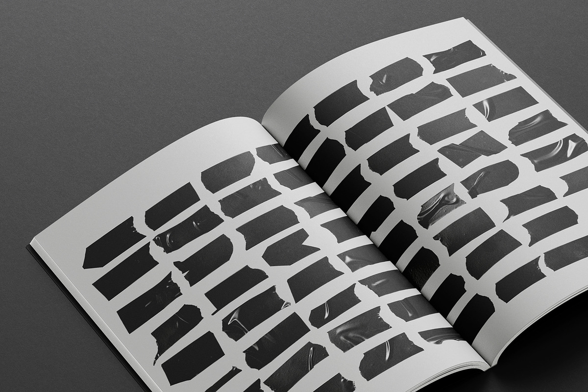 Adhesive Black Tape Pieces, a Background Graphic by Gravito (Photo 7 of 7)