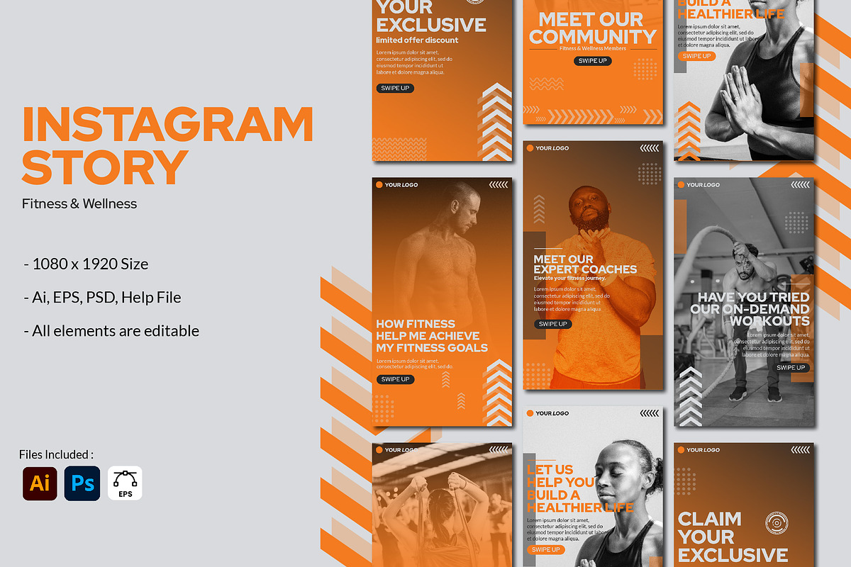 Fitness and Wellness Instagram Story, a Social Media Template by StreaksideStd (Photo 1 of 4)
