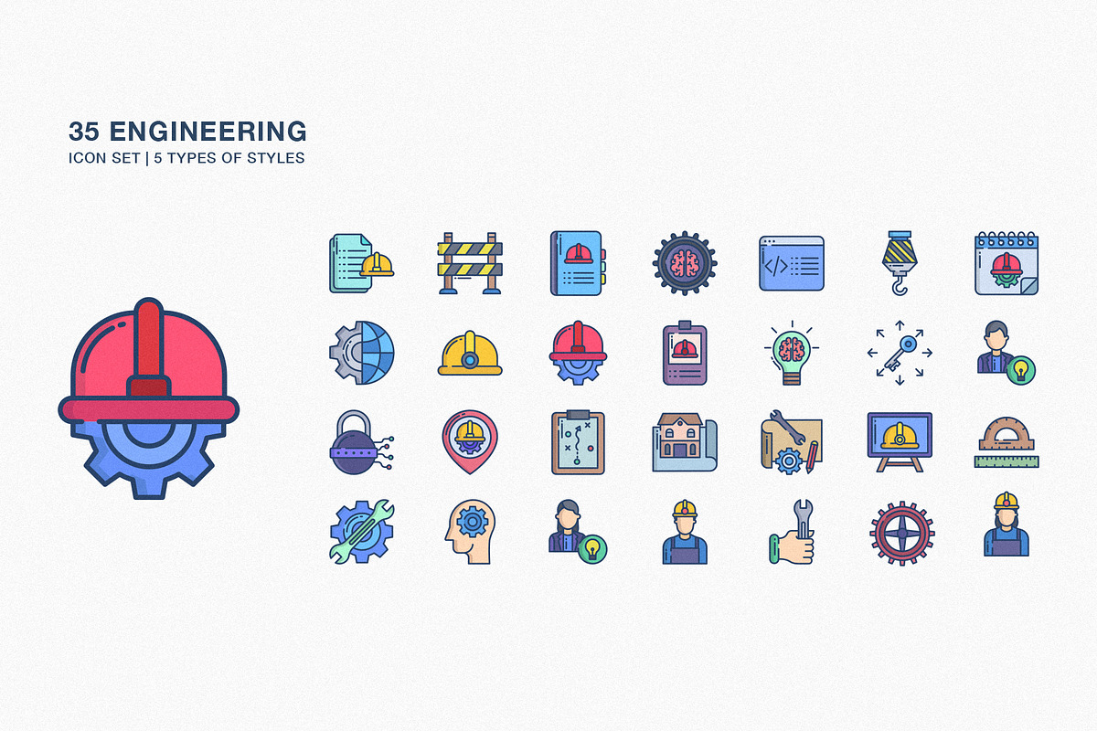 Engineering concept icon set, an Icon by Icongeek26 (Photo 1 of 6)