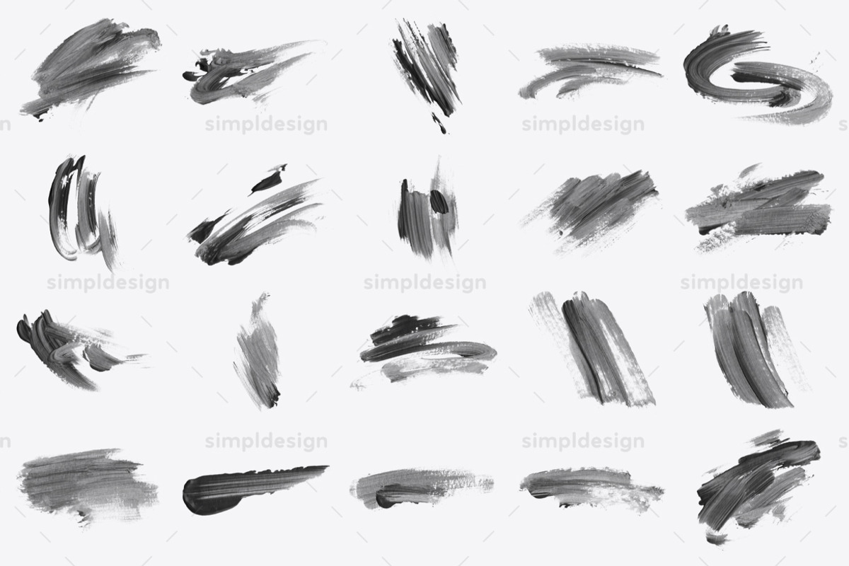 Stamp Acrylic Strokes Photoshop Brus, a Brush Add-On by SimplDesign (Photo 3 of 7)