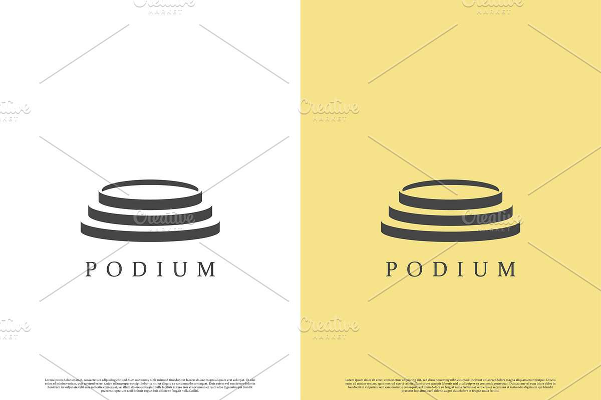 Podium Product Logo Design Icon, a Branding & Logo Template by Morvana Crew