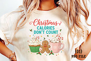 Calories Don't Count, Xmas PNG, an Illustration by DreamArtGraphic (Thumbnail 1 of 5)