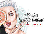 18 Procreate Brushes for Portraits, a Brush Add-On by Kseniya Kaftaylova (Thumbnail 7 of 7)