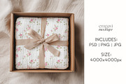 Muslin Blanket Mockup, a Merchandise Mockup by EmpaviMockups (Thumbnail 6 of 6)