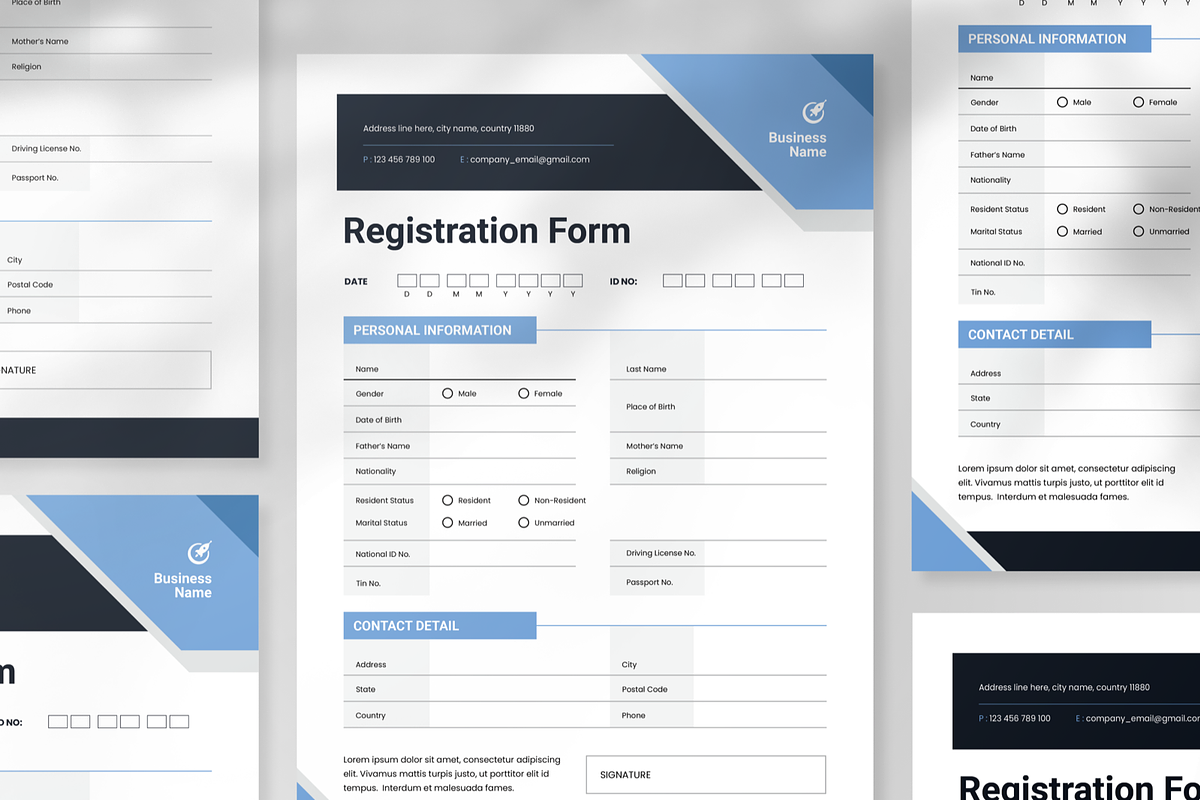 Registration Form, a Flyer Template by SquidPixey (Photo 4 of 6)