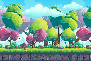 Natural landscape - futuristic trees