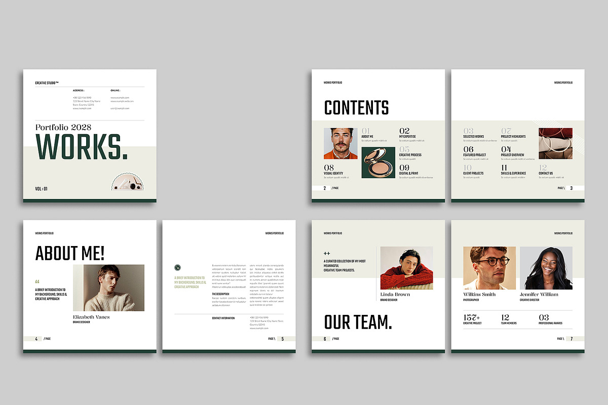 Works | Square Portfolio Template, a Brochure Template by Spark_Creative (Photo 12 of 15)