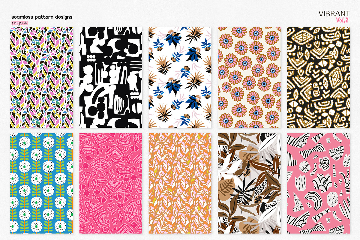 Vibrant huge patterns pack vol.2, a Pattern Graphic by solmariart