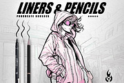 Procreate Brushes - Liners & Pencils, a Brush Add-On by Easy Procreate (Thumbnail 7 of 9)