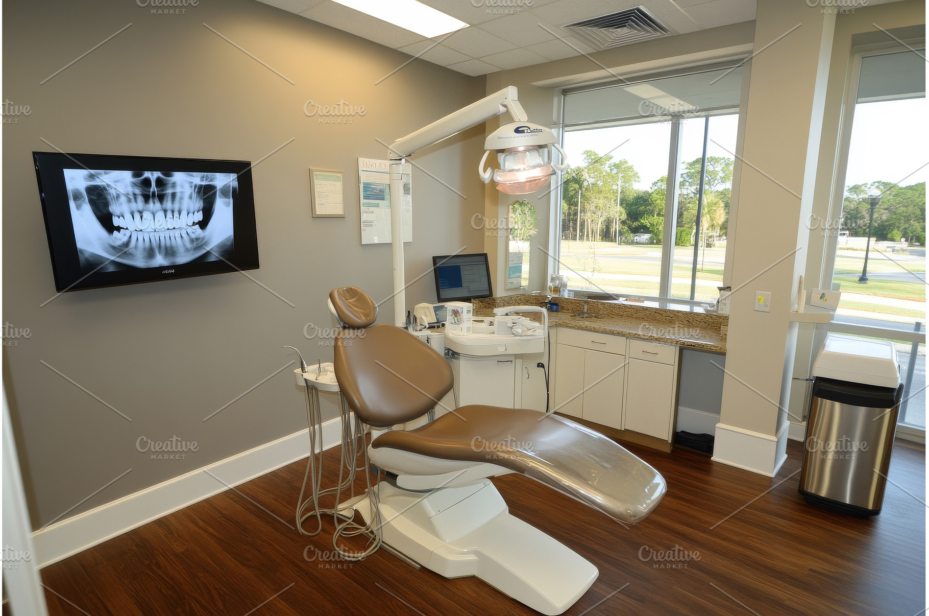 The dentist's office features modern, a Health & Medical Photo by ZinetroN