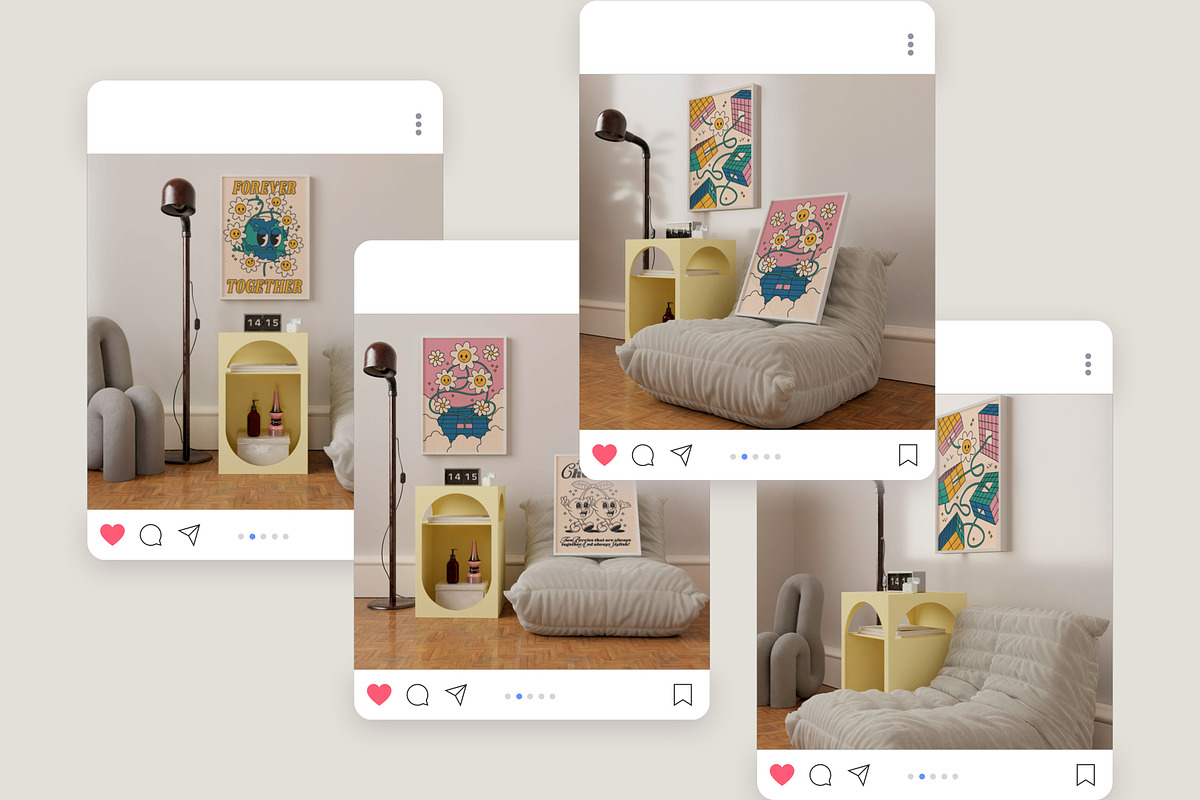 Interior & Frame Mockup Set AYLA, a Household Mockup by Bonumo (Photo 6 of 8)