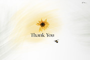 Sunny sunflowers, watercolor flowers, a Texture Illustration by ollalya (Thumbnail 16 of 16)
