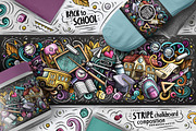 School Cartoon Doodle Big Pack, a Decorative Illustration by BALABOLKA (Thumbnail 9 of 13)