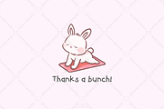 Josie Kawaii Bunny Self-Care Clipart, an Illustration by Blumensdiary (Thumbnail 8 of 8)