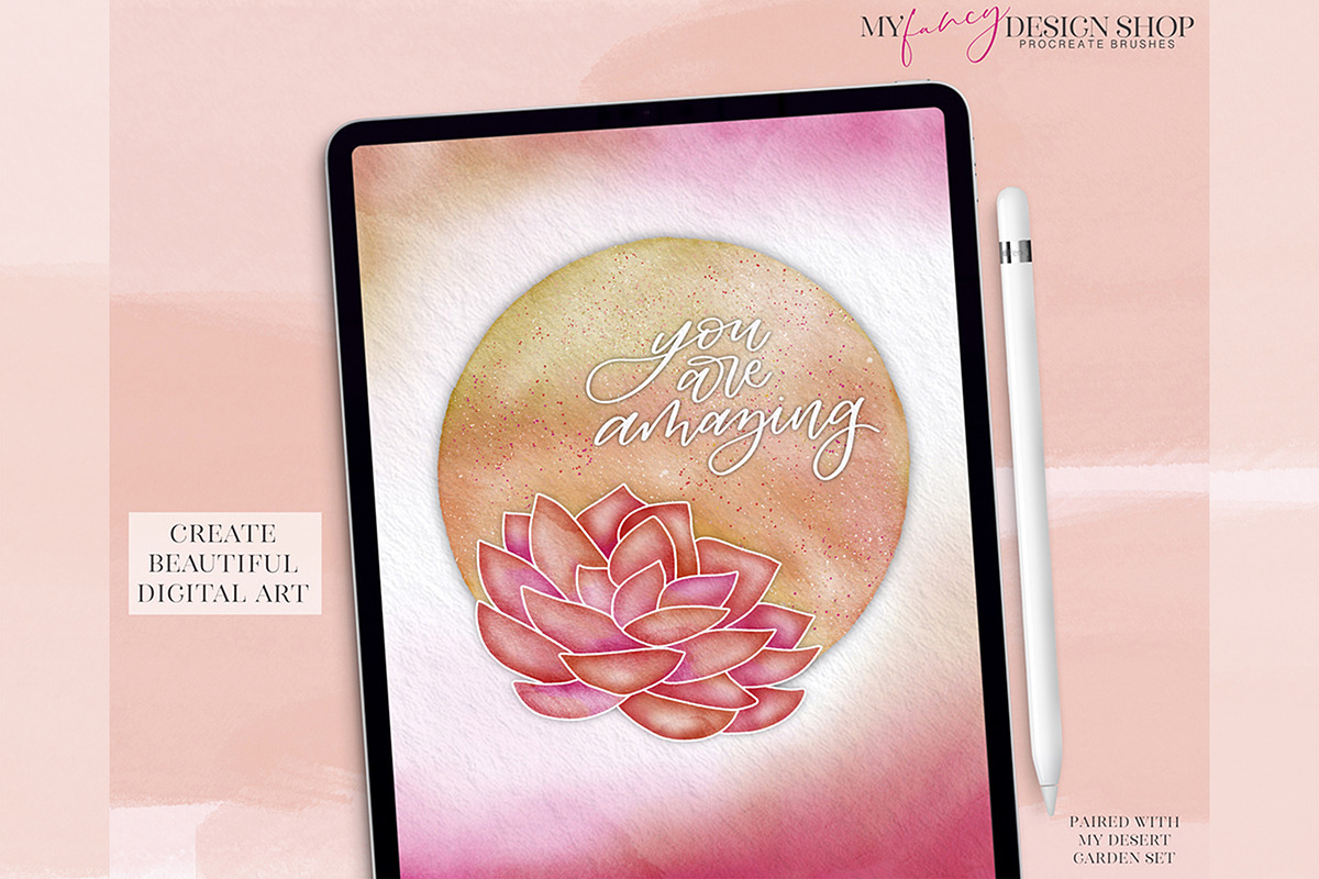Procreate Watercolor Brush Set, a Brush Add-On by My Fancy Design Shop (Photo 9 of 13)