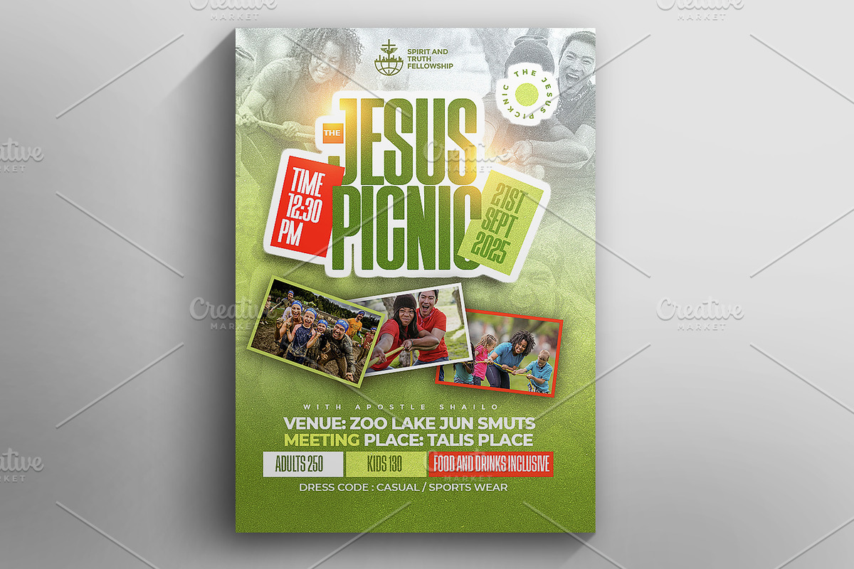 church picnic flyer template, a Social Media Template by church flyer templates (Photo 3 of 5)