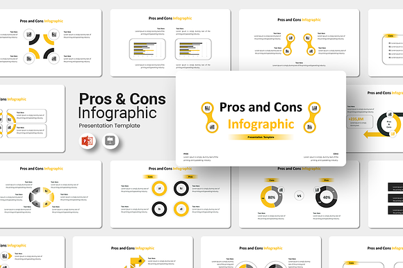 Pros Cons Infographic - PowerPoint preview 4