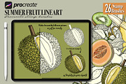 Procreate Summer Fruit Stamp Brushes, a Brush Add-On by PDknyStudio (Thumbnail 6 of 6)