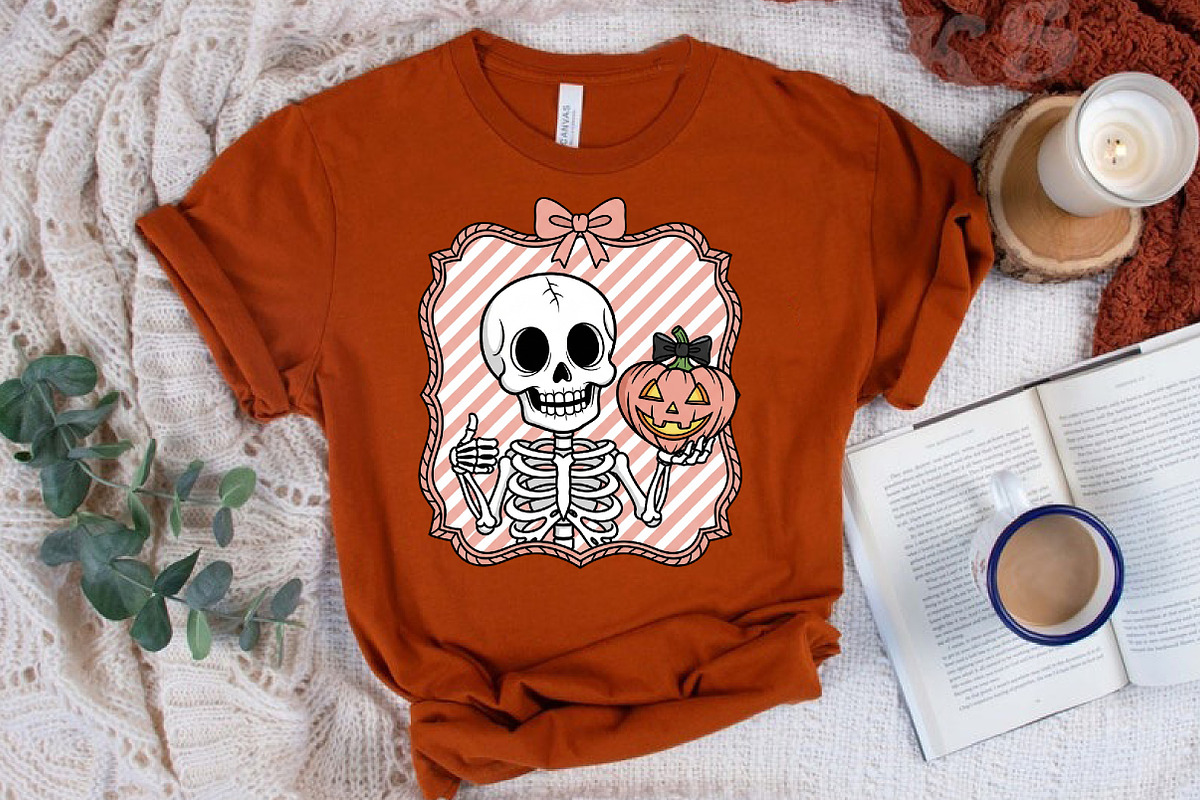 Halloween Skull Heart Hand-Drawn Fra, an Illustration by Libby Wishes (Photo 3 of 6)