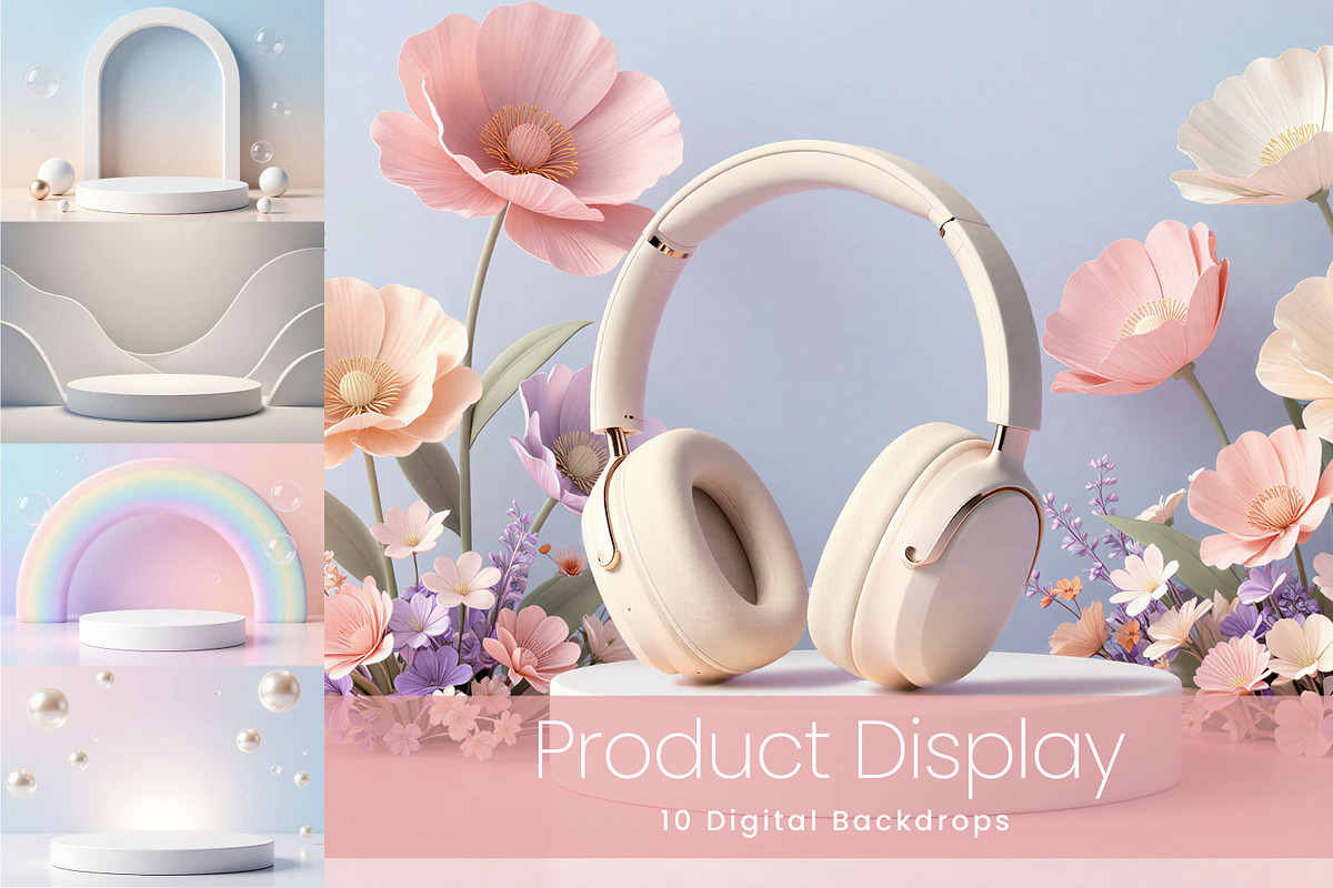 30 Product Display Digital Backdrops, a Background Graphic by 3Motional (Photo 1 of 20)