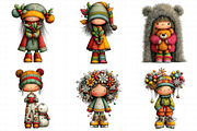 Quirky Christmas Cute Girl Clipart, an Illustration by Daily.Designs (Thumbnail 5 of 5)