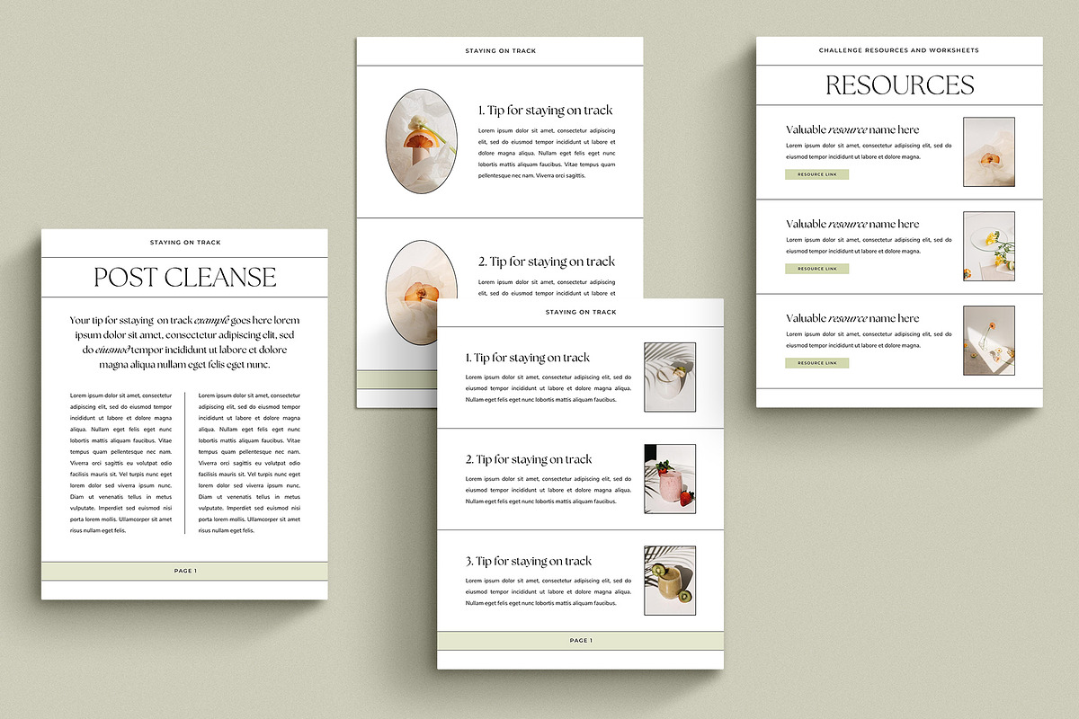 Health + Nutrition Challenge CANVA, a Magazine Template by Studio Loire (Photo 13 of 20)