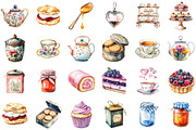 Whimsical Hand-drawn Tea Party Clipa, an Illustration by Sublimation Artist (Thumbnail 2 of 6)