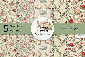 Vintage Flowers Pattern Bundle