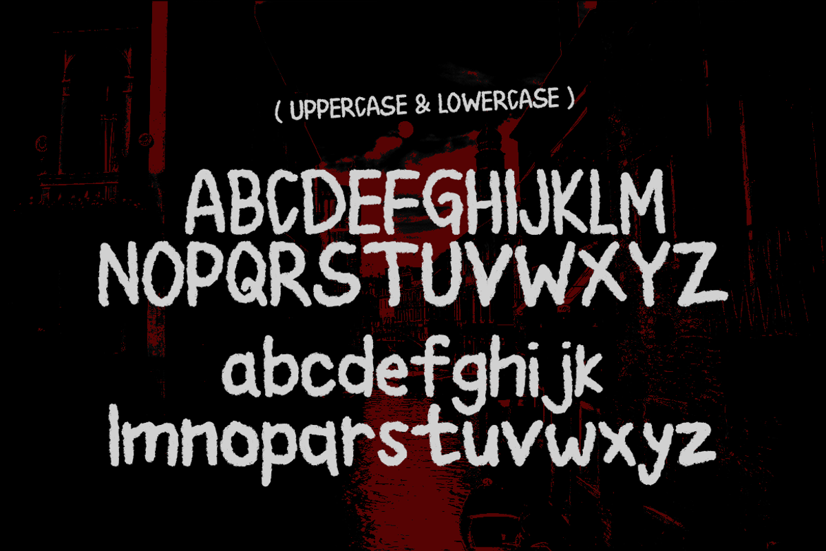 Birodo – Horror Brush Texture Font, a Sans Serif Font by ONESADYA (Photo 4 of 10)