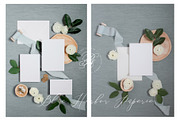 French Blue Linen Mockups, a Photo by BlueHarborPaperie (Thumbnail 4 of 9)