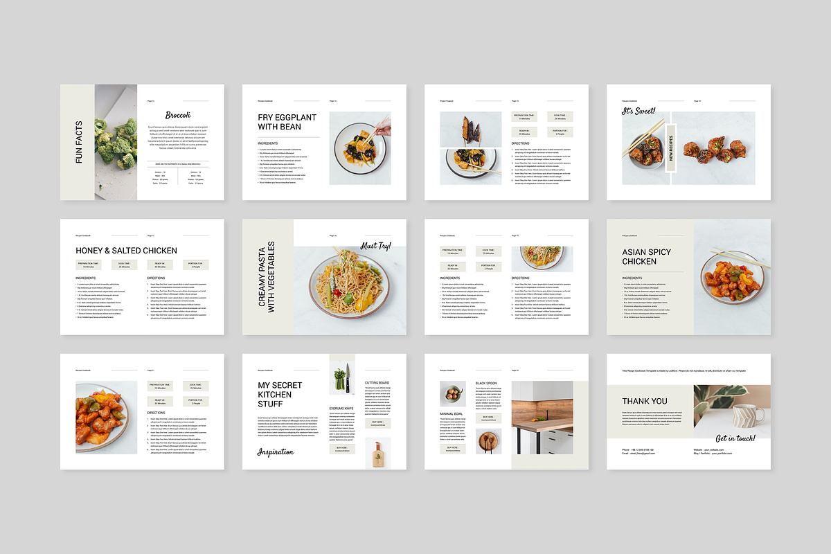 Cookbook / Recipe Book | Word & Indd, a Brochure Template by Leaflove (Photo 3 of 10)