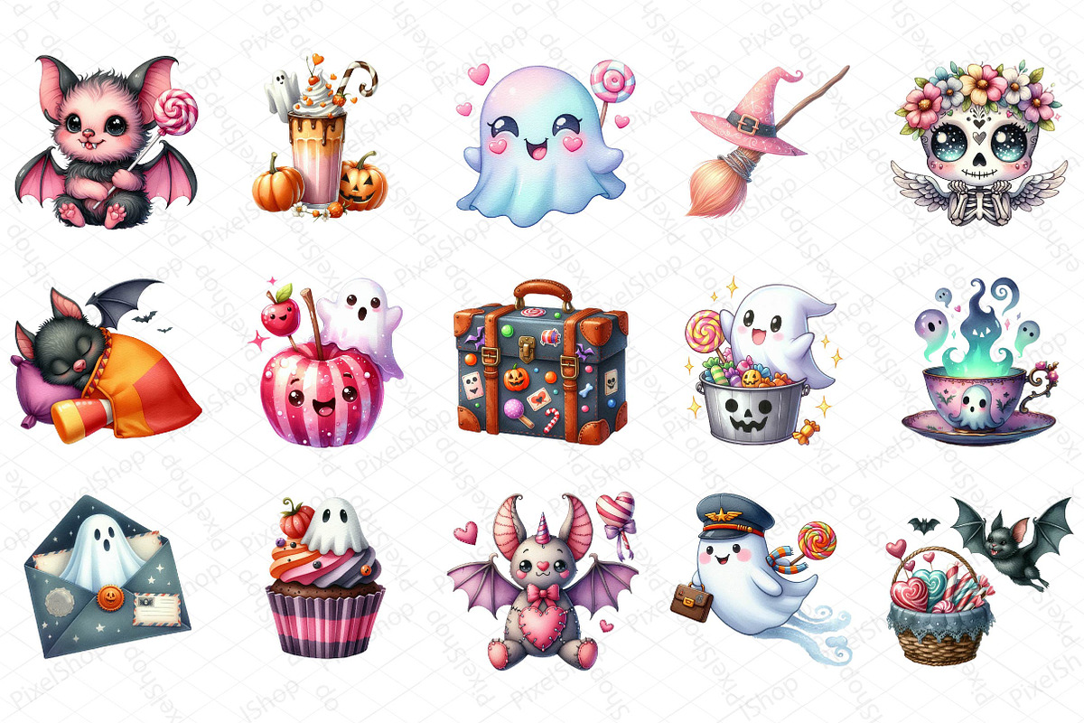 Cute Halloween Clipart, an Illustration by DreamPrint404 (Photo 5 of 5)